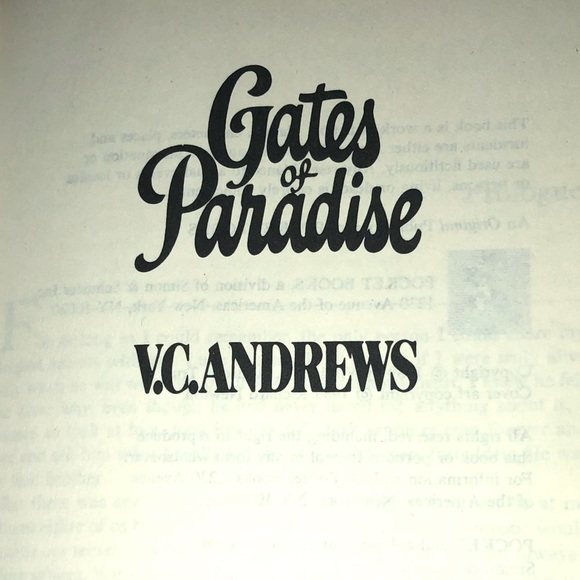 VC Andrews 'Gates of Paradise' Hardcover Book - Picture 3 of 5